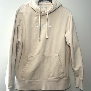 American Eagle Outfitters Cream Hoodie for Men